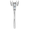 14K White Gold 6 mm Round 1/4 CTW Natural Diamond Semi-Set Ring