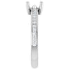 14K White Gold 6 mm Round 1/5 CTW Natural Diamond Semi-Set Ring