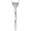 14K White Gold 6 mm Round 1/8 CTW Natural Diamond Semi-Set Ring