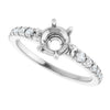 14K White Gold 6 mm Round 1/5 CTW Natural Diamond Semi-Set Ring