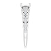 14K White Gold 6 mm Round 1/8 CTW Natural Diamond Semi-Set Ring