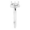 14K White Gold 6 mm Round Ring Mounting