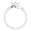 14K White Gold 6 mm Round Ring Mounting