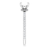 14K White Gold 6 mm Round 1/4 CTW Natural Diamond Semi-Set Engagement Ring